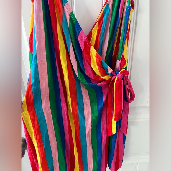Show Me Your MuMu Rainbow Say Jay Wrap Dress Sz M - Picture 3 of 8